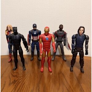 Hasbro Avengers Endgame Marvel Titan Hero‎ Series Lot of 6 Figures 2016-2019